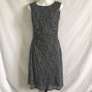 KENNETH COLE REACTION B&W PRINTED SHEATH DRESS